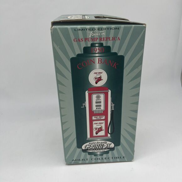 1950 Tokheim Texaco Fire Chief Gas Pump Coin Bank Replica Gearbox NIB Read Desc. - Picture 9 of 12